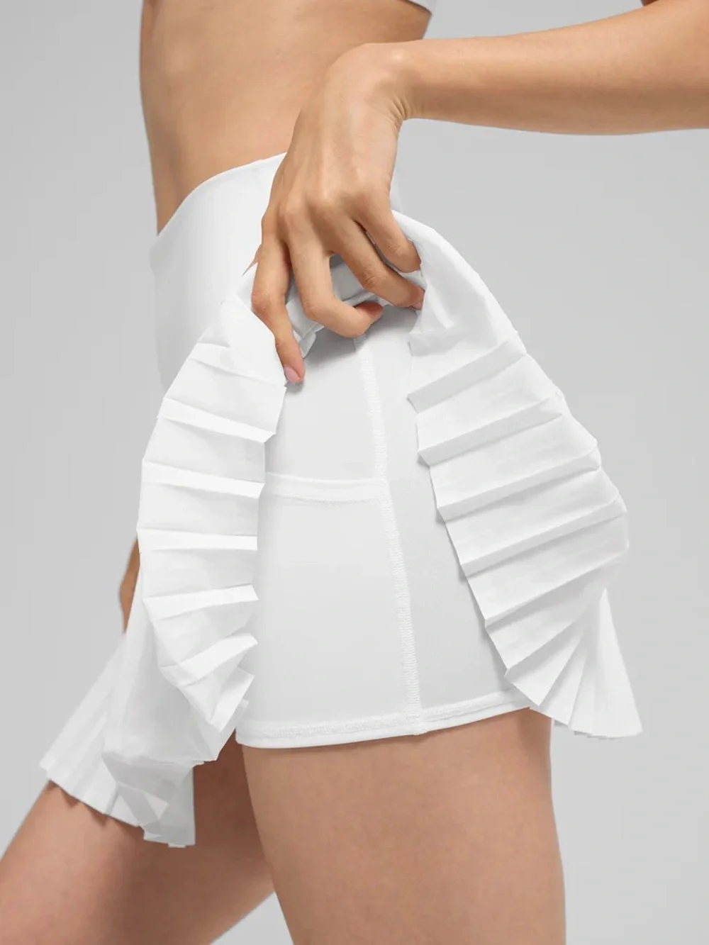 White Pleated Tennis Skirt - Women's Athletic Skirt